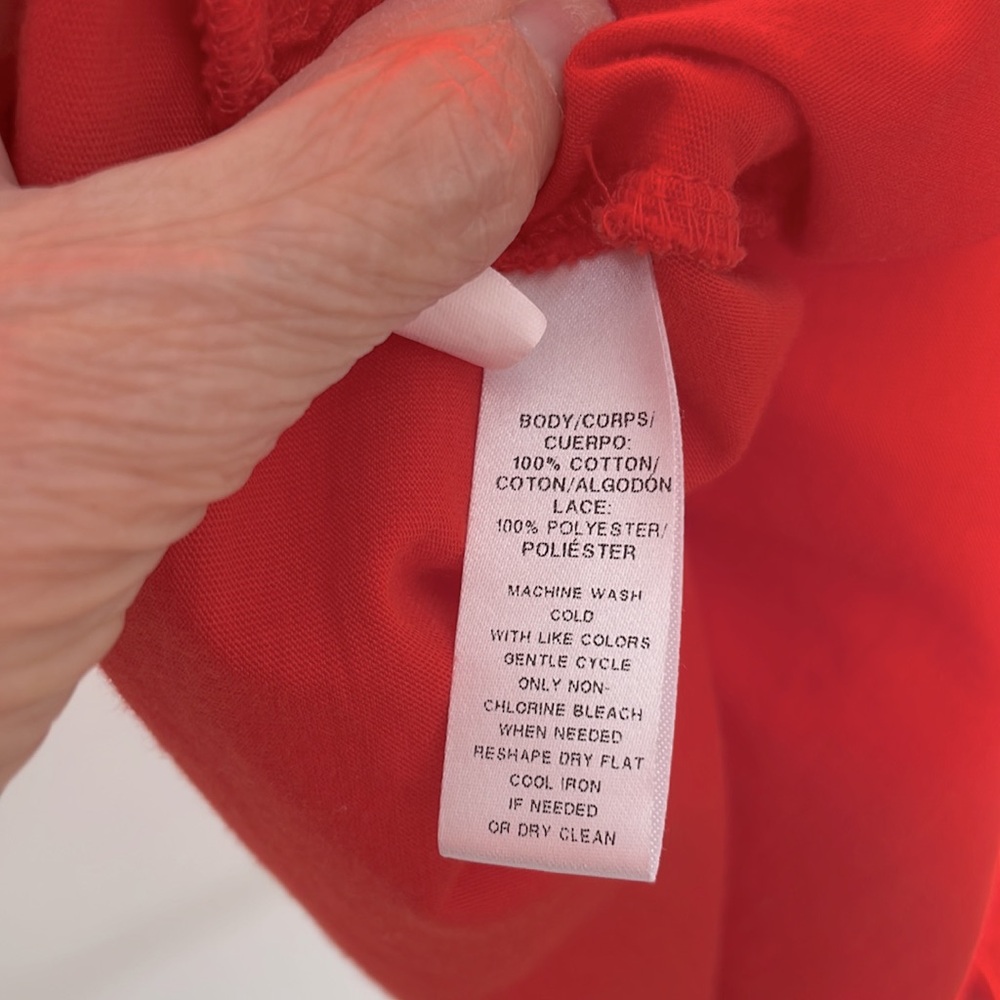 LOFT XSP Red/Orange Lacey Tank Top - Picture 8 of 8
